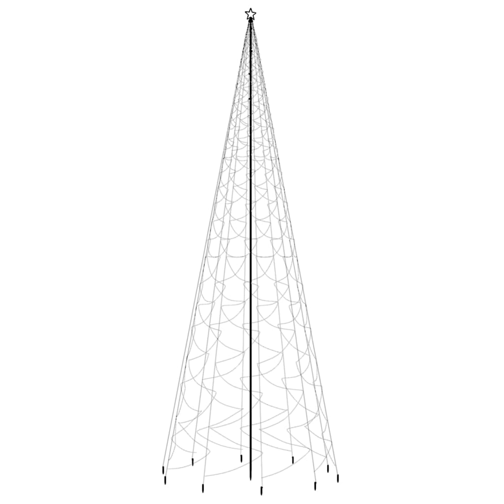 Weihnachtsbaum mit Erdnägeln Warmweiß 3000 LEDs 800 cm