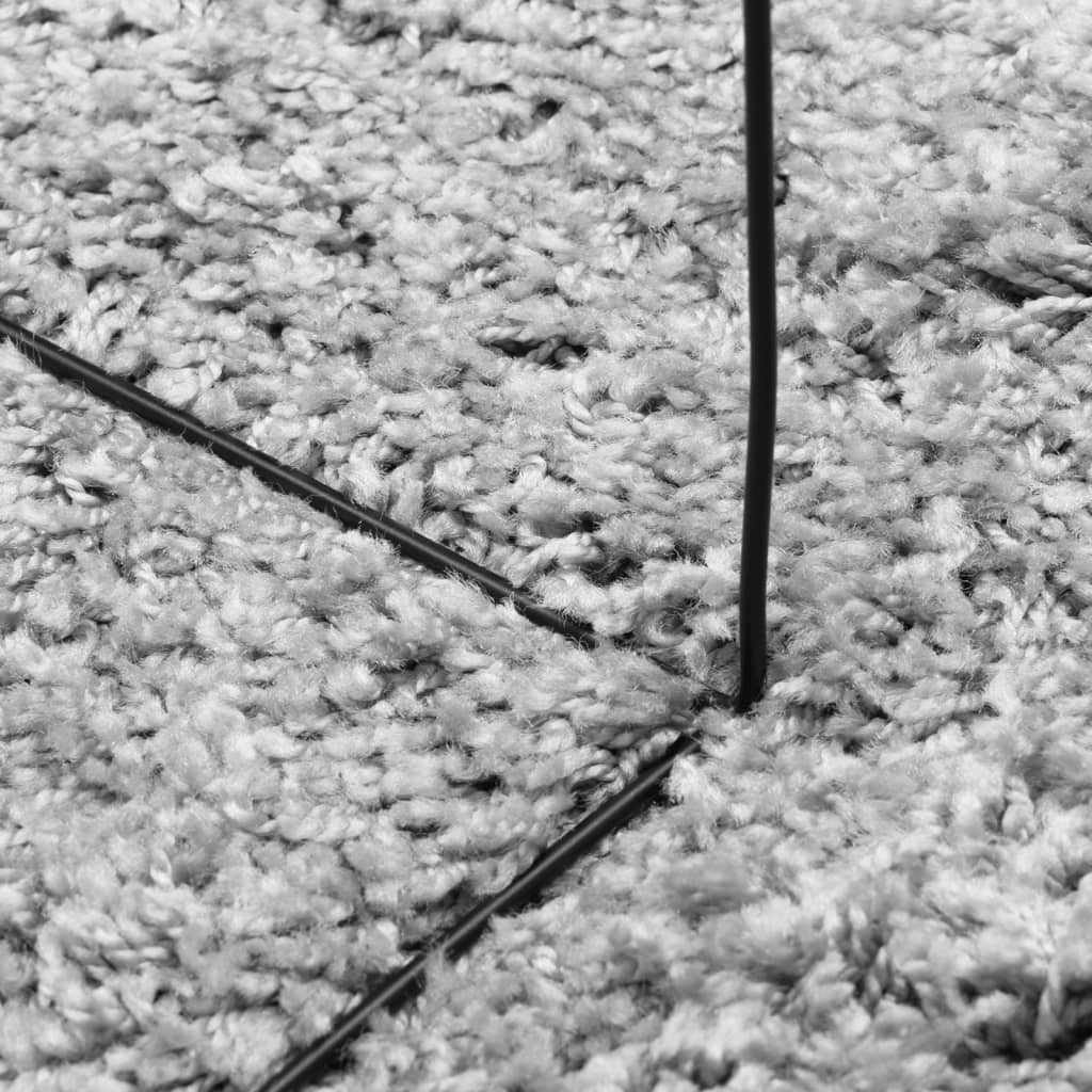  Shaggy-Teppich PAMPLONA Hochflor Modern Grau 120x120 cm