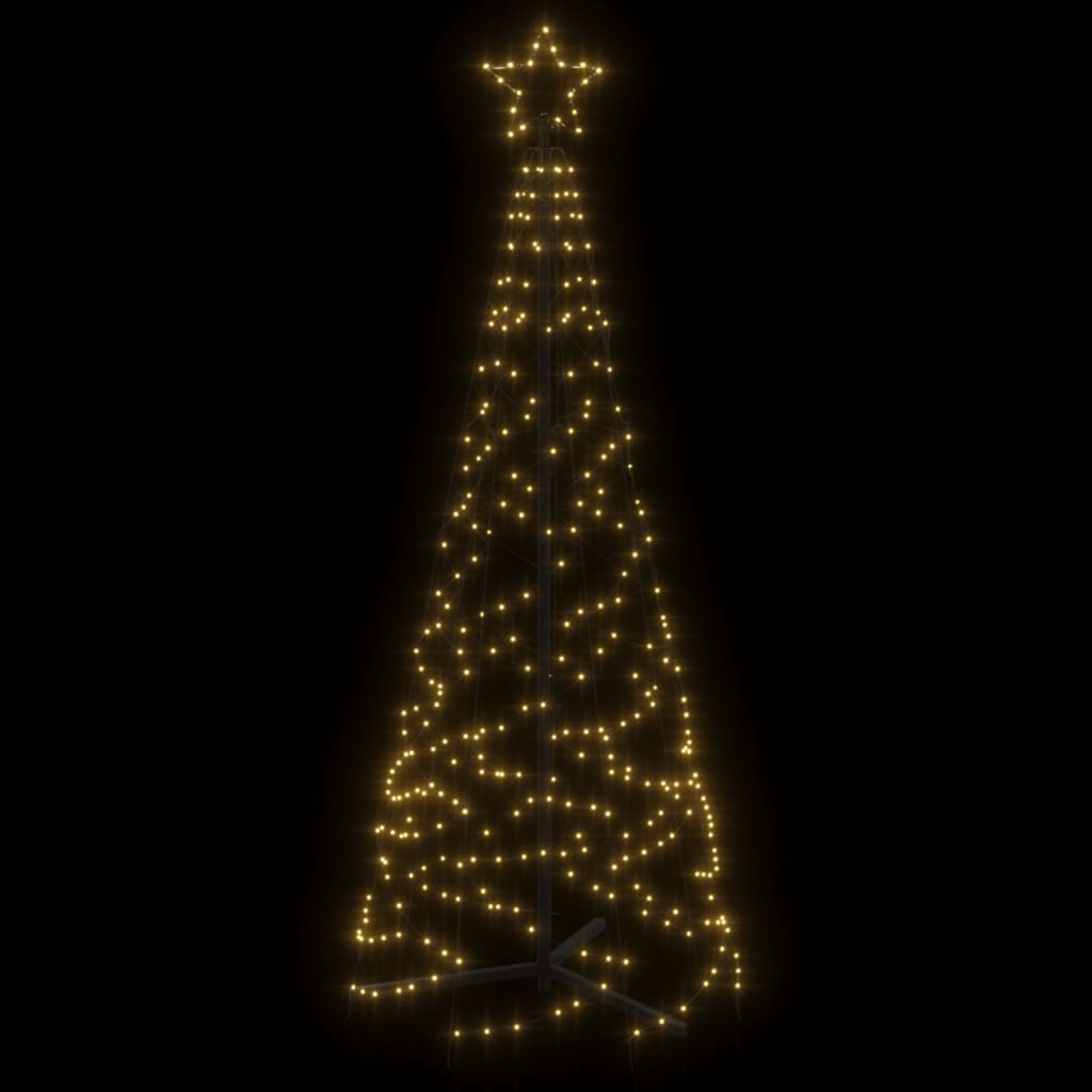  LED-Weihnachtsbaum Kegelform Warmweiß 200 LEDs 70x180 cm