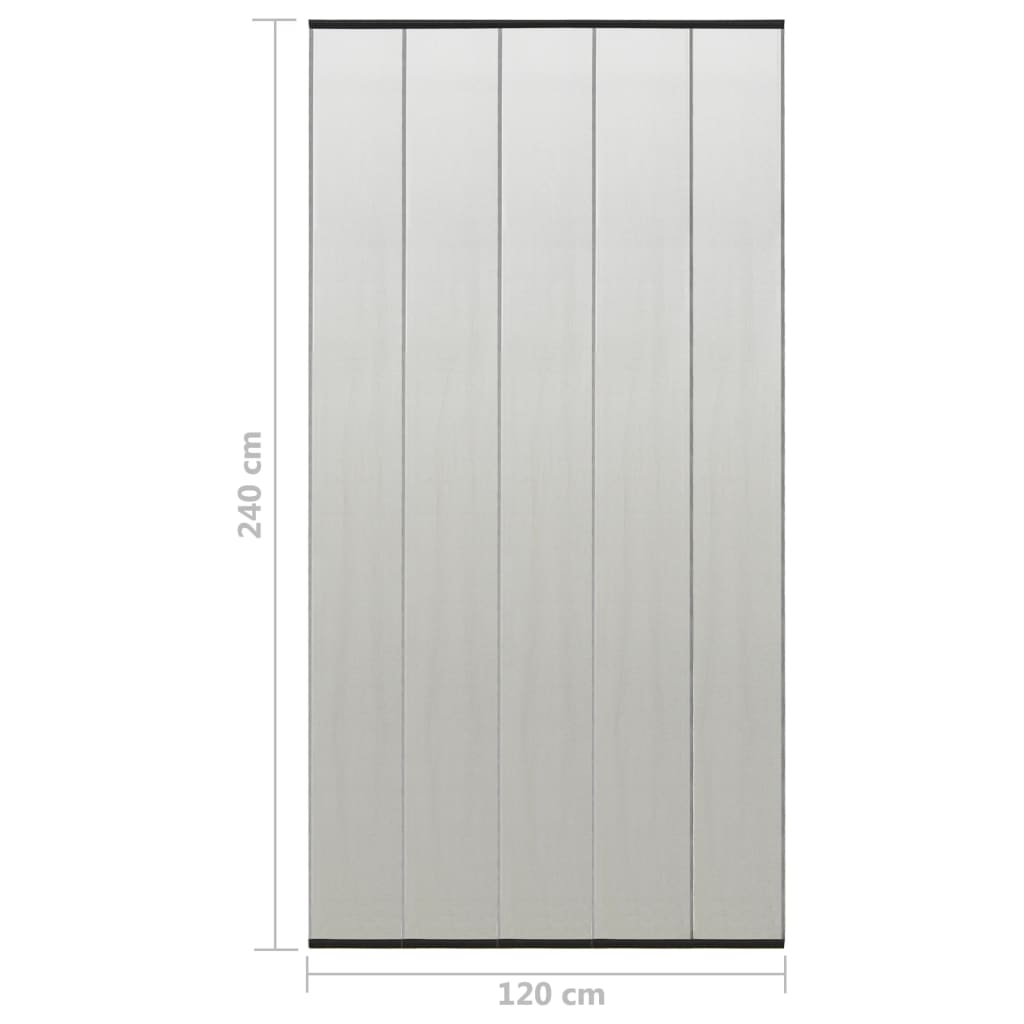  Insektenschutz für Türen 5-tlg. Netzvorhang Schwarz 120x240 cm