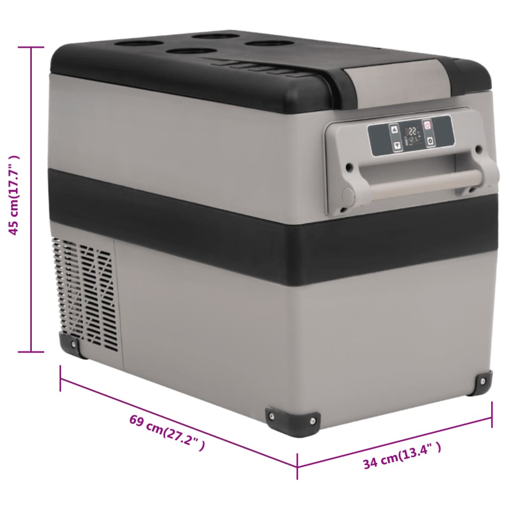  Kühlbox mit Tragegriff Grau 45L PP & PE