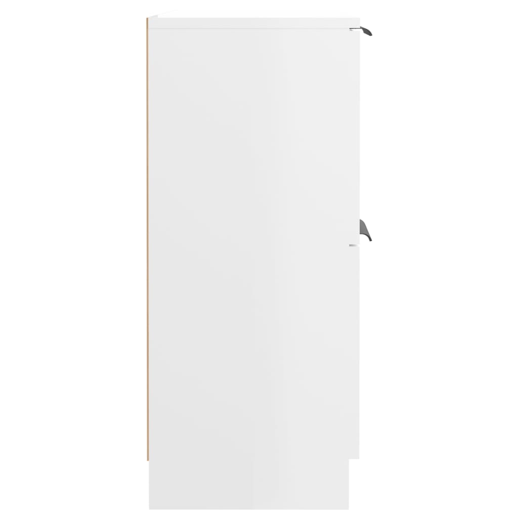  Sideboard Hochglanz-Weiß 60x30x70 cm Holzwerkstoff