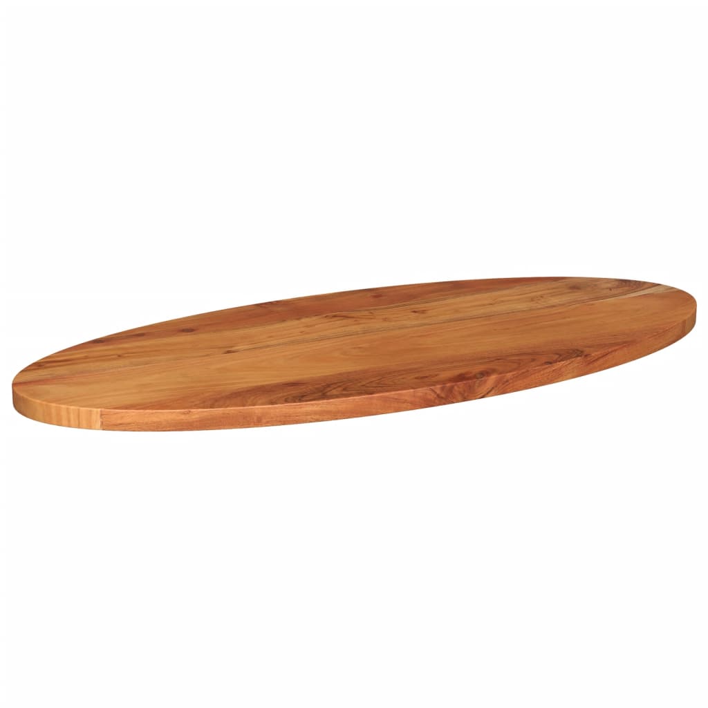  Tischplatte 100x50x2,5 cm Oval Massivholz Akazie