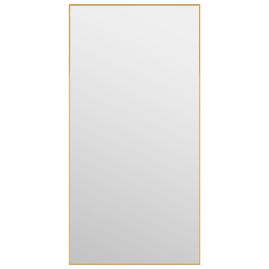  Türspiegel Golden 40x80 cm Glas und Aluminium