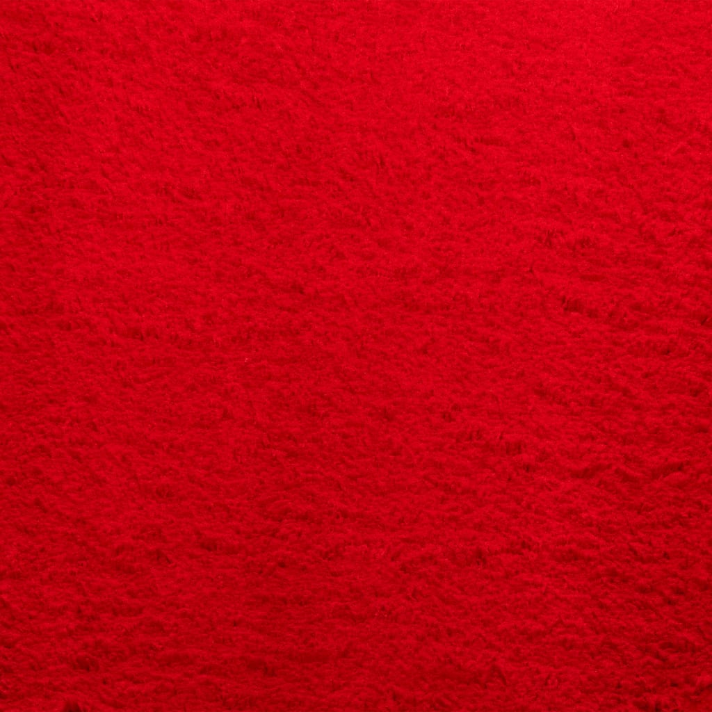 Teppich HUARTE Kurzflor Weich und Waschbar Rot 80x150 cm
