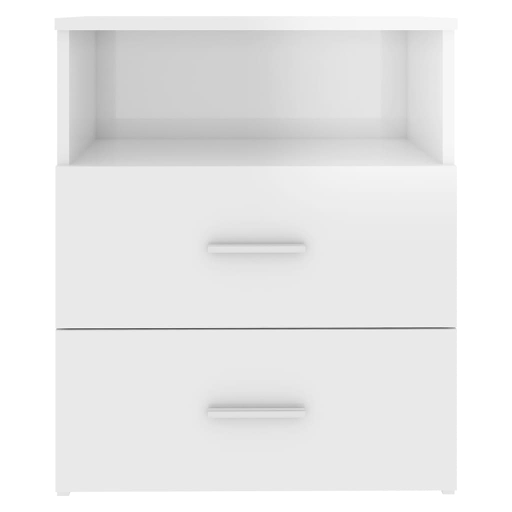  Nachttisch Hochglanz-Weiß 50x32x60cm