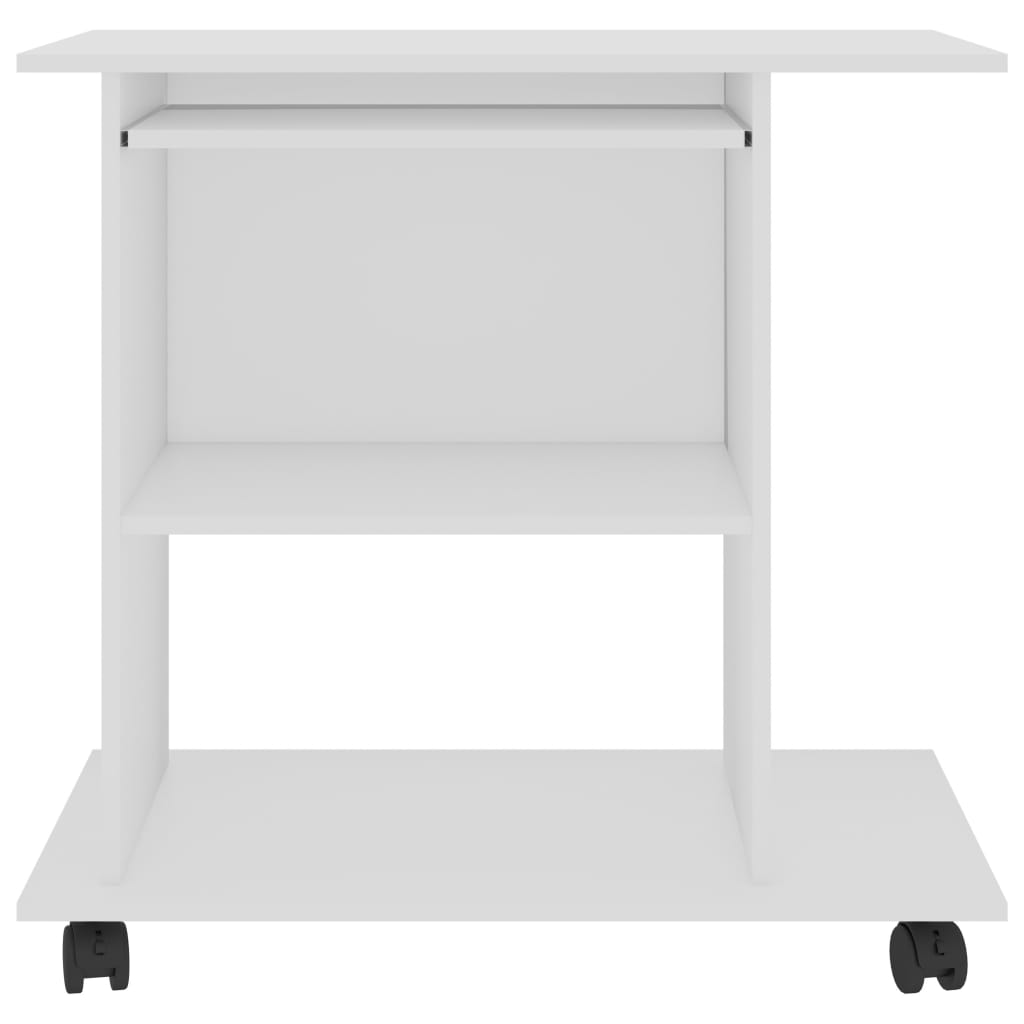  Schreibtisch Weiß 80x50x75 cm Holzwerkstoff
