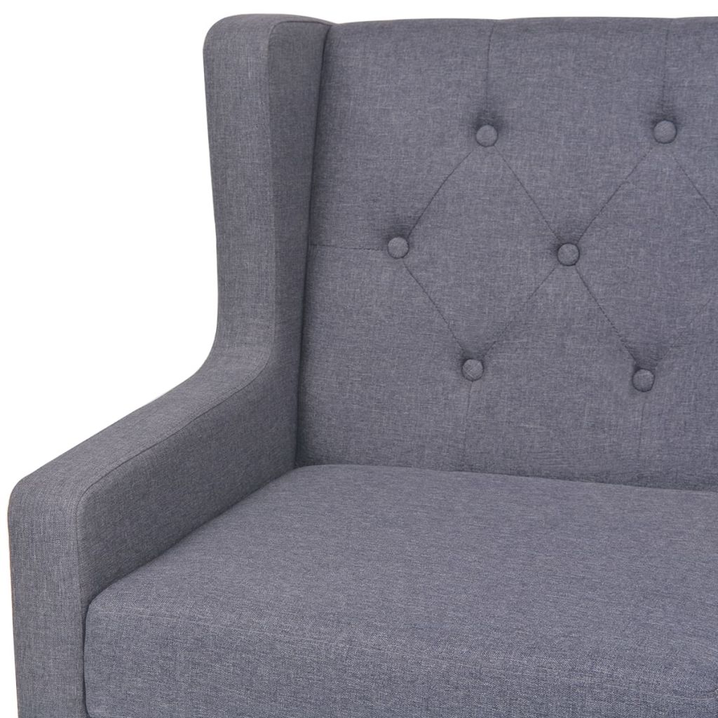  3-Sitzer Sofa Stoff Grau