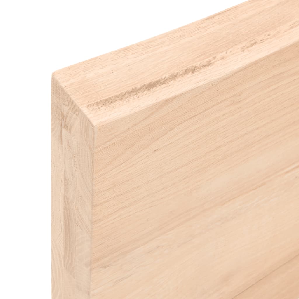  Tischplatte 100x40x(2-6) cm Massivholz Eiche Unbehandelt