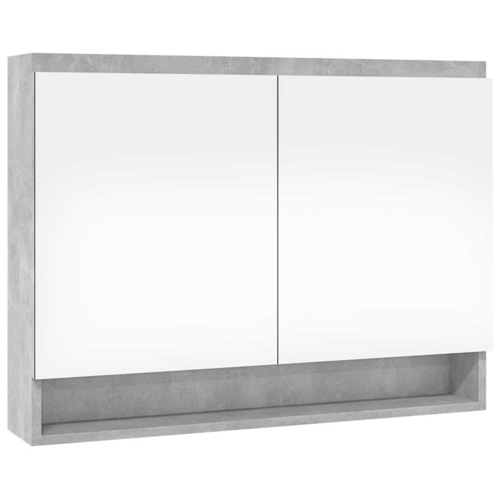  Spiegelschrank fürs Bad 80x15x60 cm MDF Betongrau