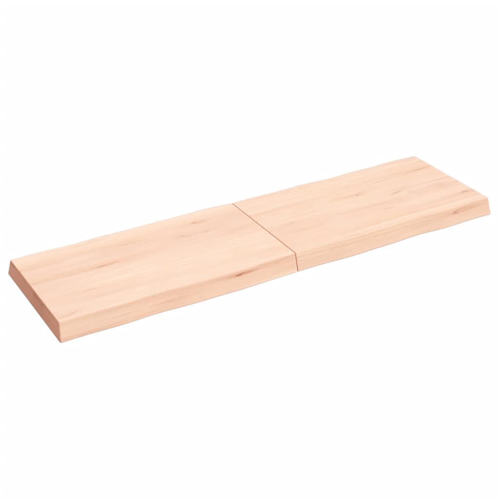  Tischplatte 140x40x(2-6) cm Massivholz Unbehandelt Baumkante