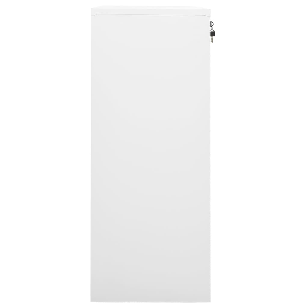  Büroschrank Weiß 90x40x102 cm Stahl
