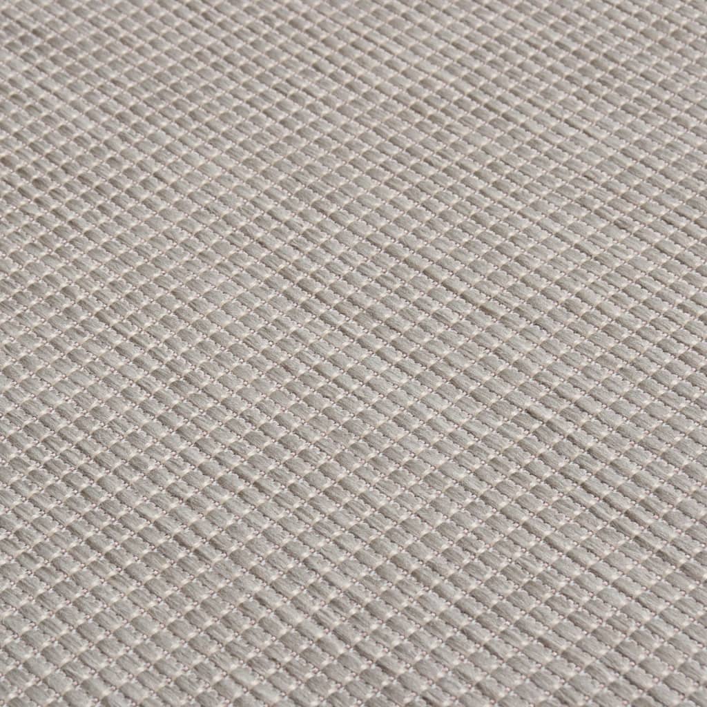  Outdoor-Teppich Flachgewebe 120x170 cm Taupe
