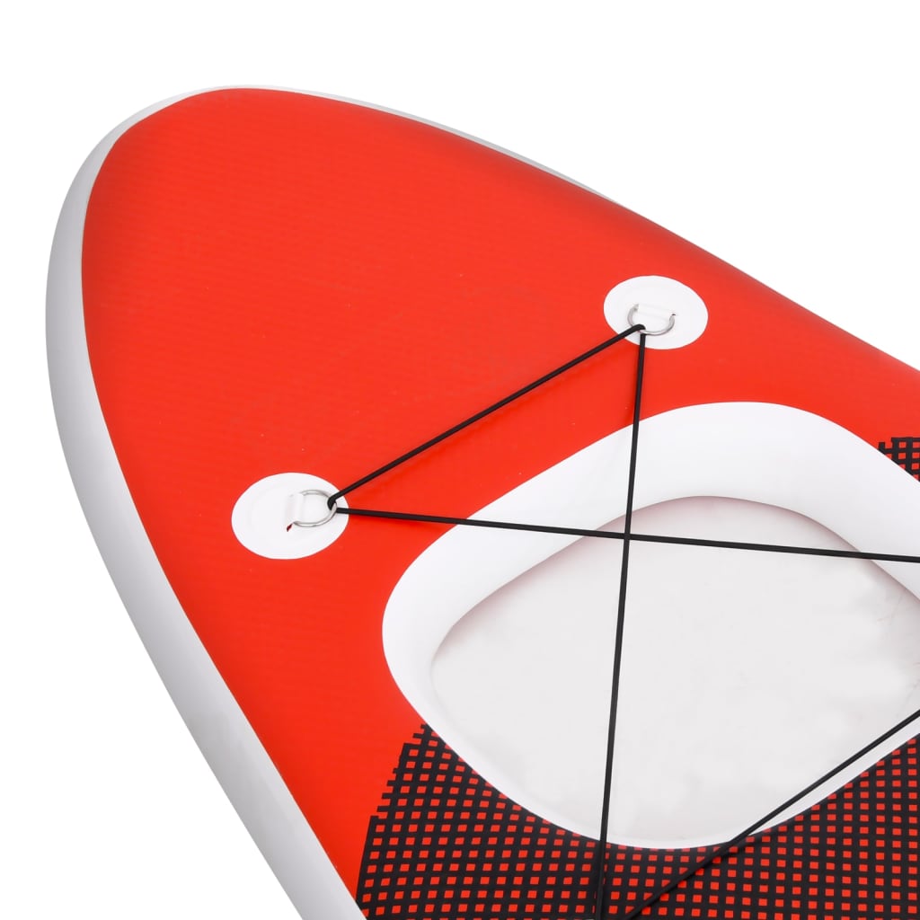  SUP-Board-Set Aufblasbar Rot 330x76x10 cm