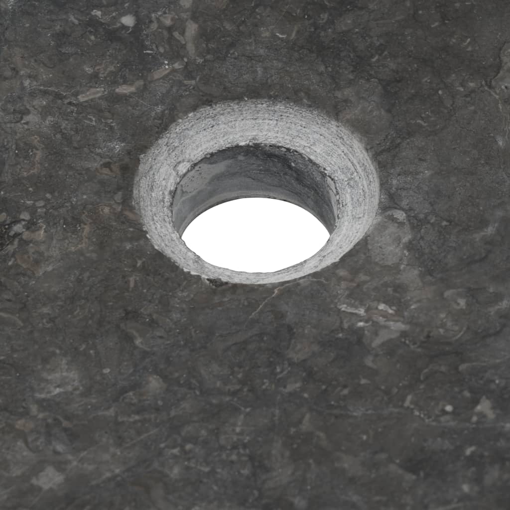  Waschbecken 50x35x12 cm Marmor Schwarz