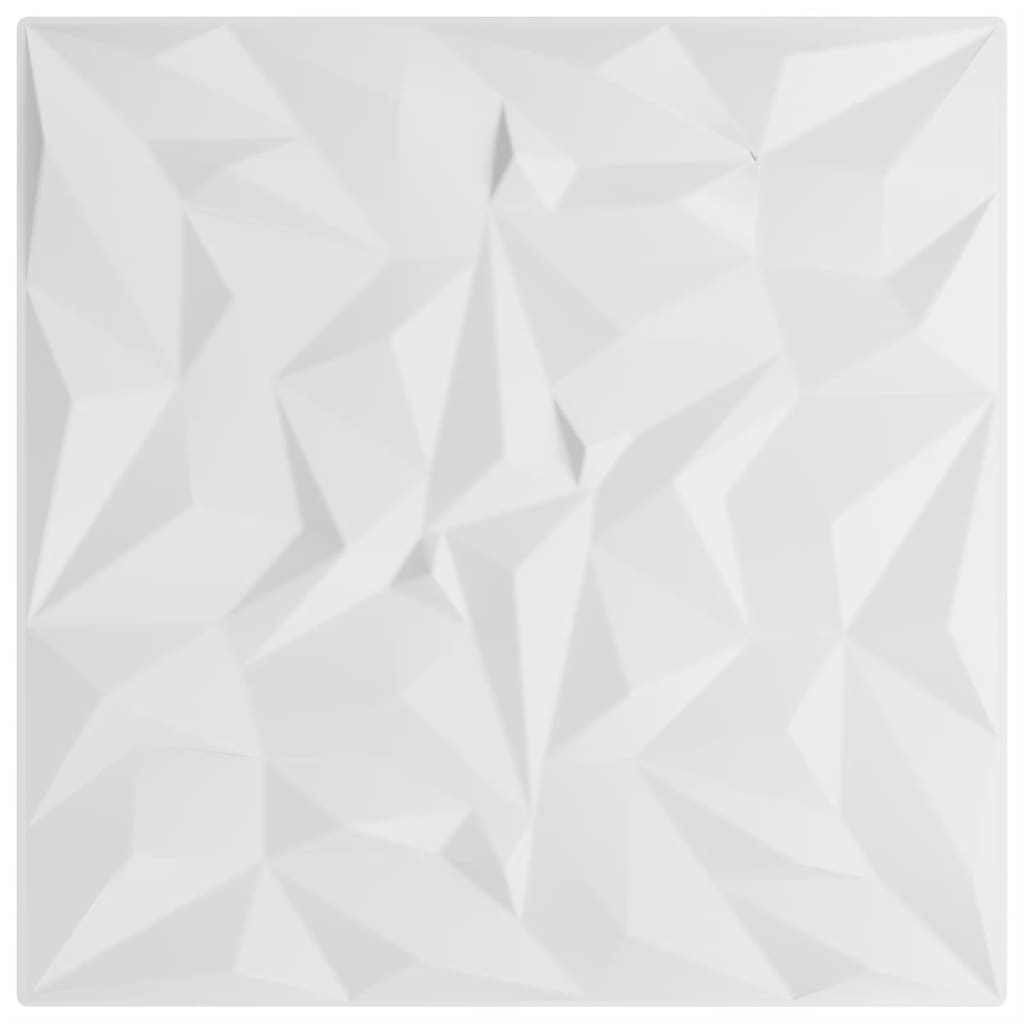  Wandpaneele 24 Stk. Weiß 50x50 cm XPS 6 m² Amethyst