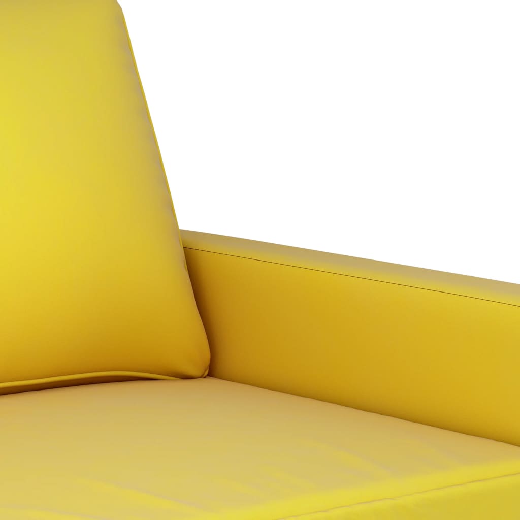  2-Sitzer-Sofa Gelb 140 cm Samt