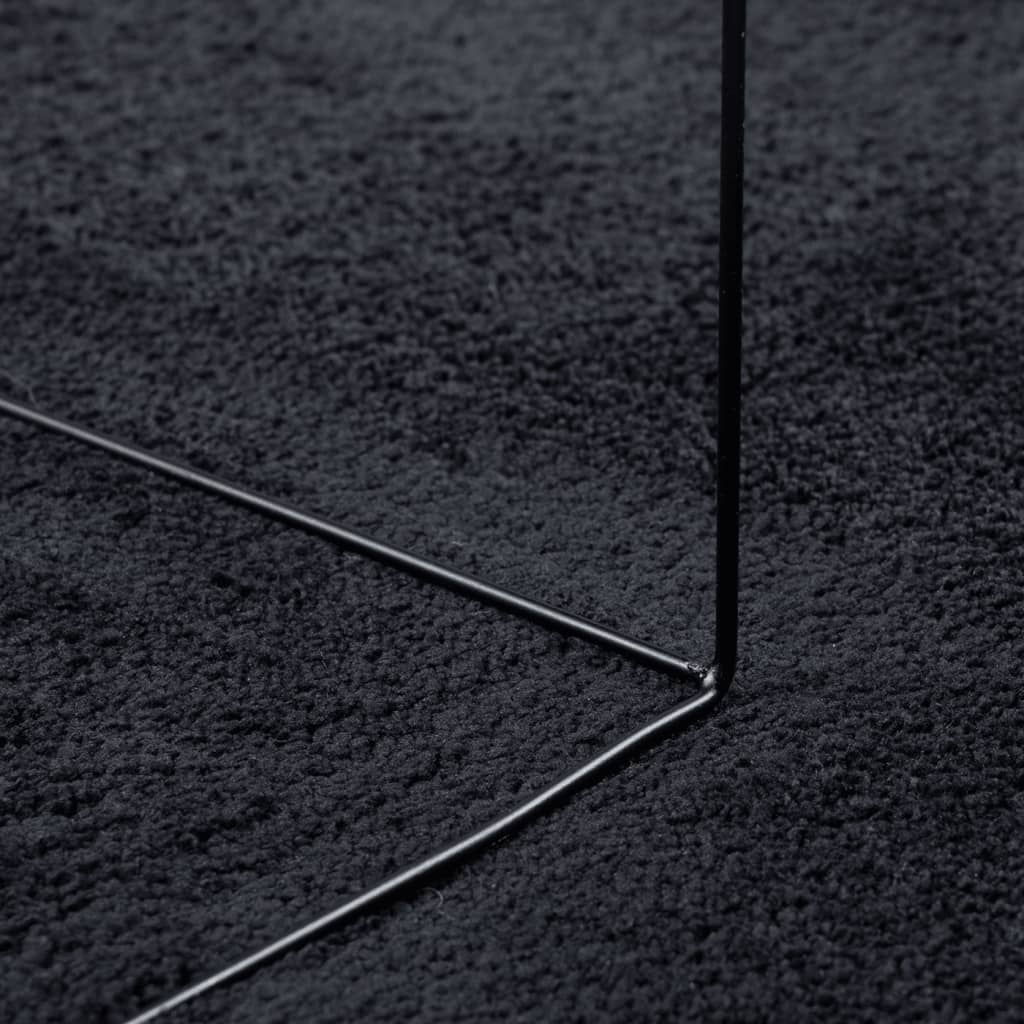  Teppich OVIEDO Kurzflor Schwarz 240x240 cm