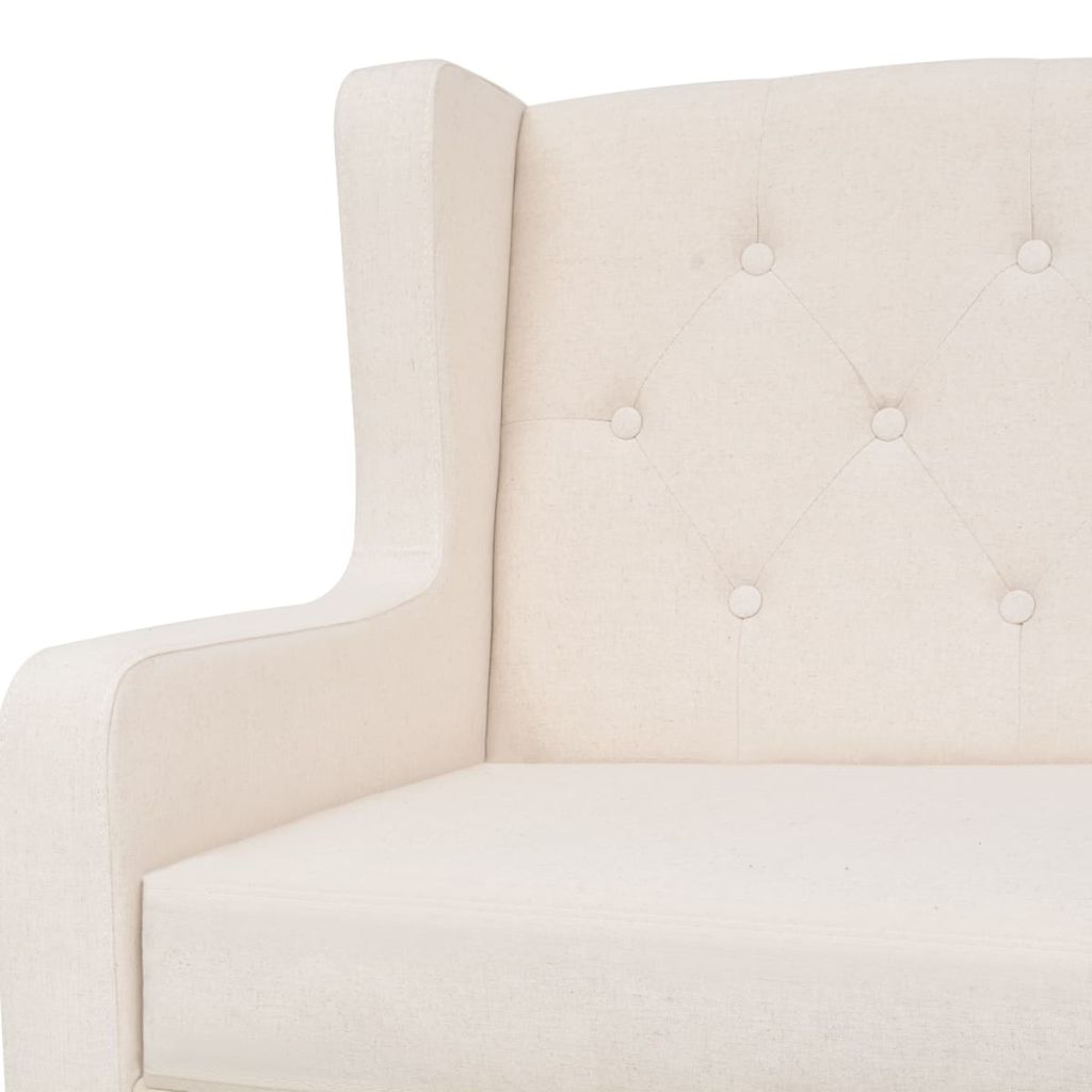  3-Sitzer-Sofa Stoff Cremeweiß