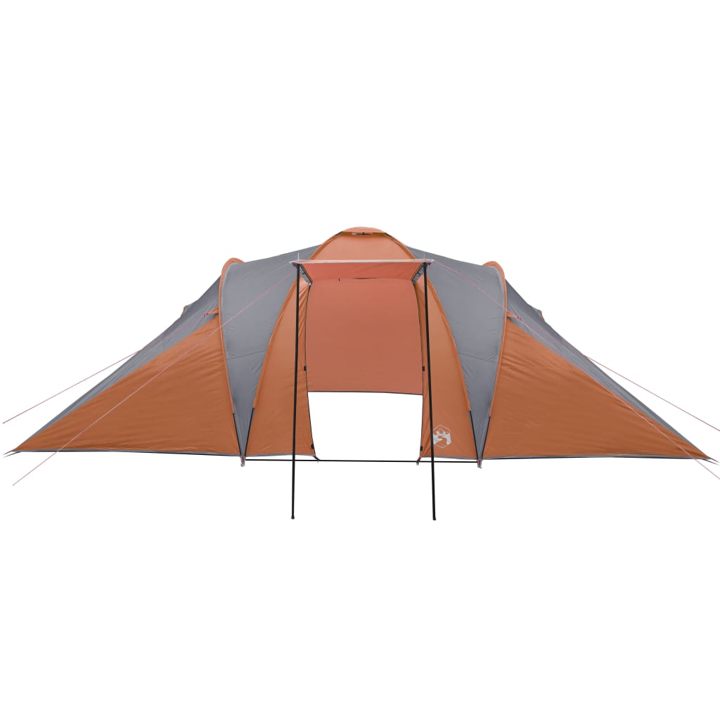 Campingzelt 6 Personen Grau und Orange Wasserfest