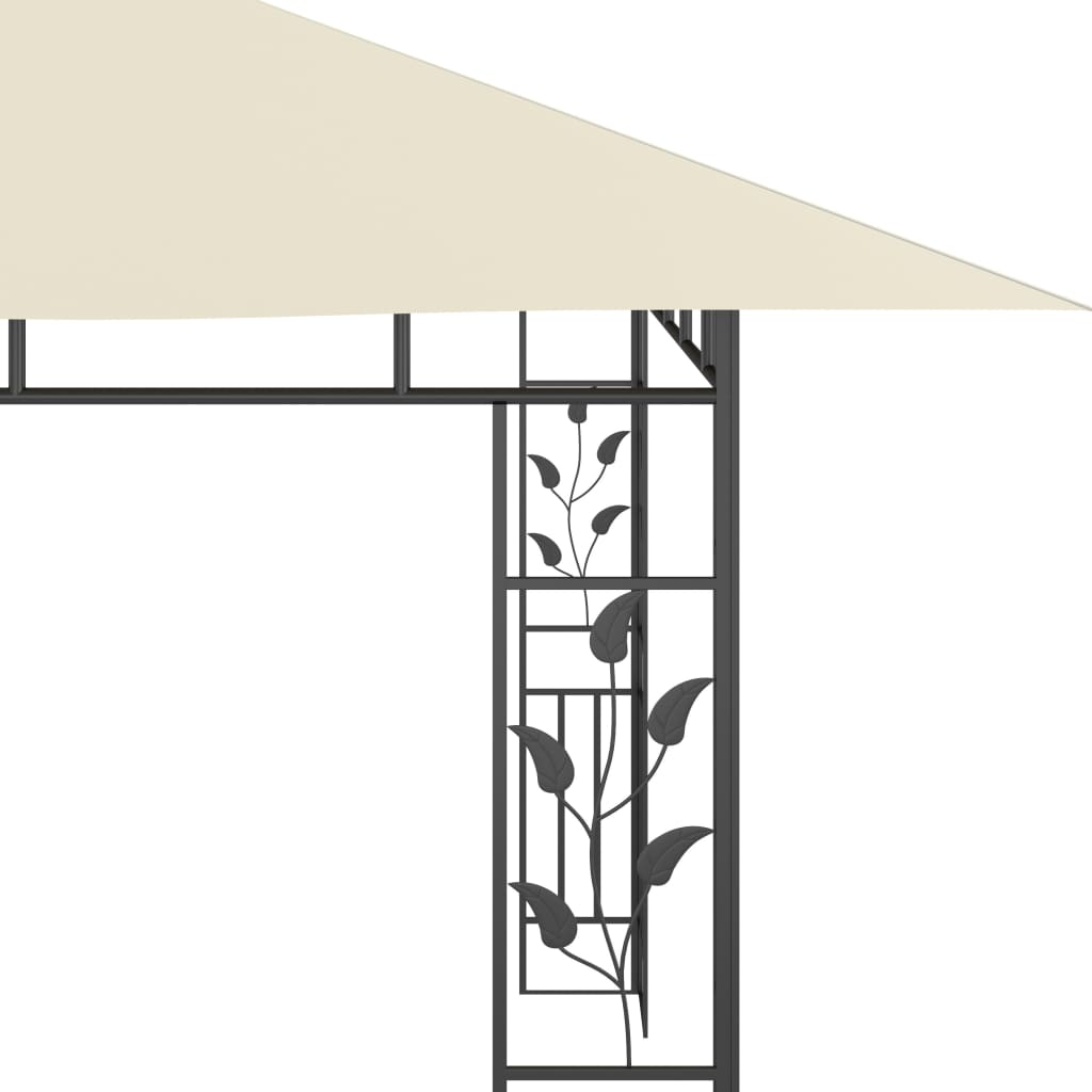  Pavillon mit Moskitonetz 4x3x2,73 m Creme 180 g/m²  