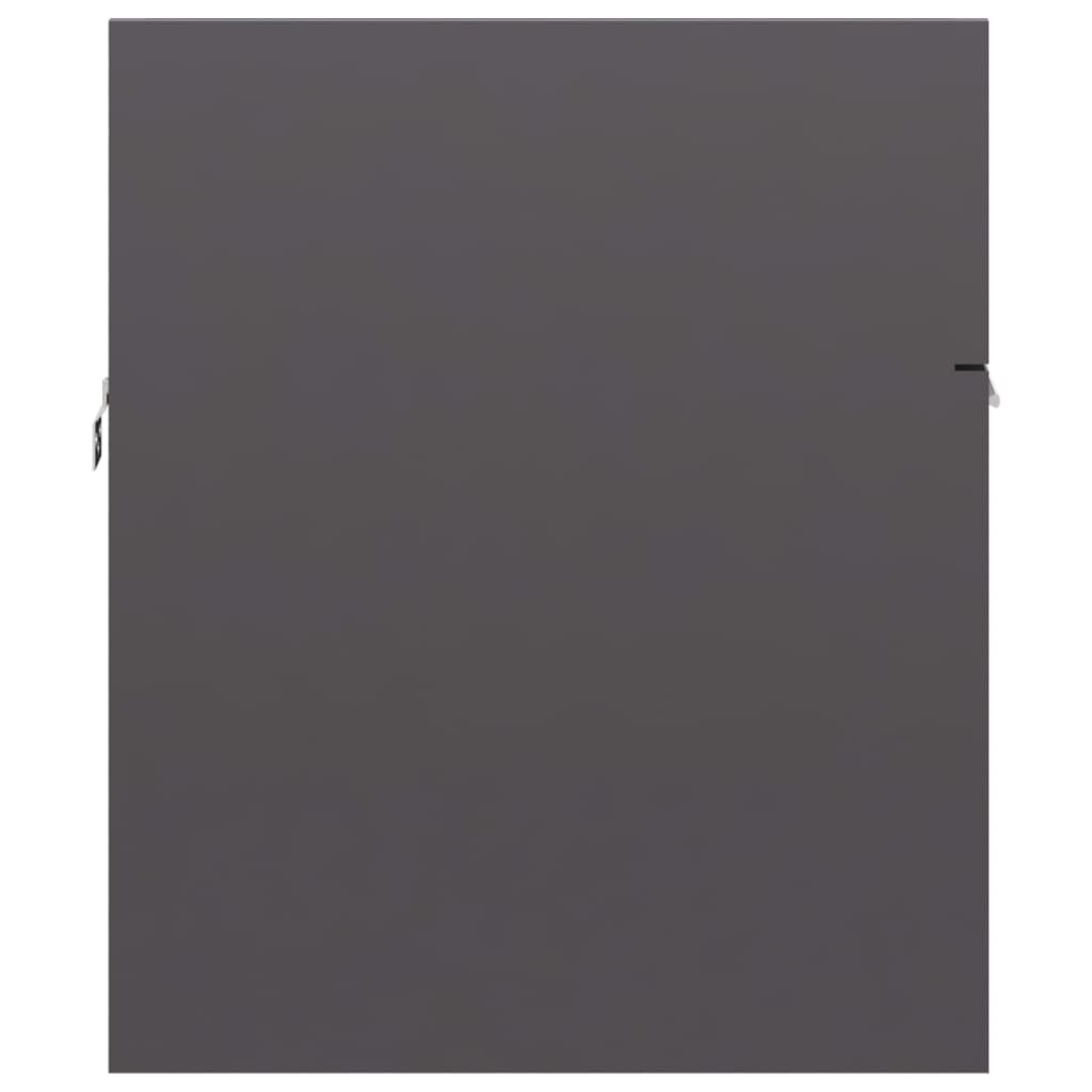  Waschbeckenunterschrank Hochglanz-Grau 90x38,5x46cm