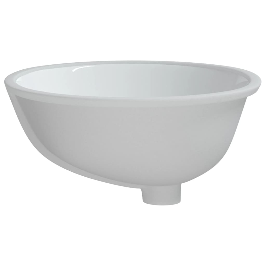  Waschbecken Weiß 47x39x21 cm Oval Keramik