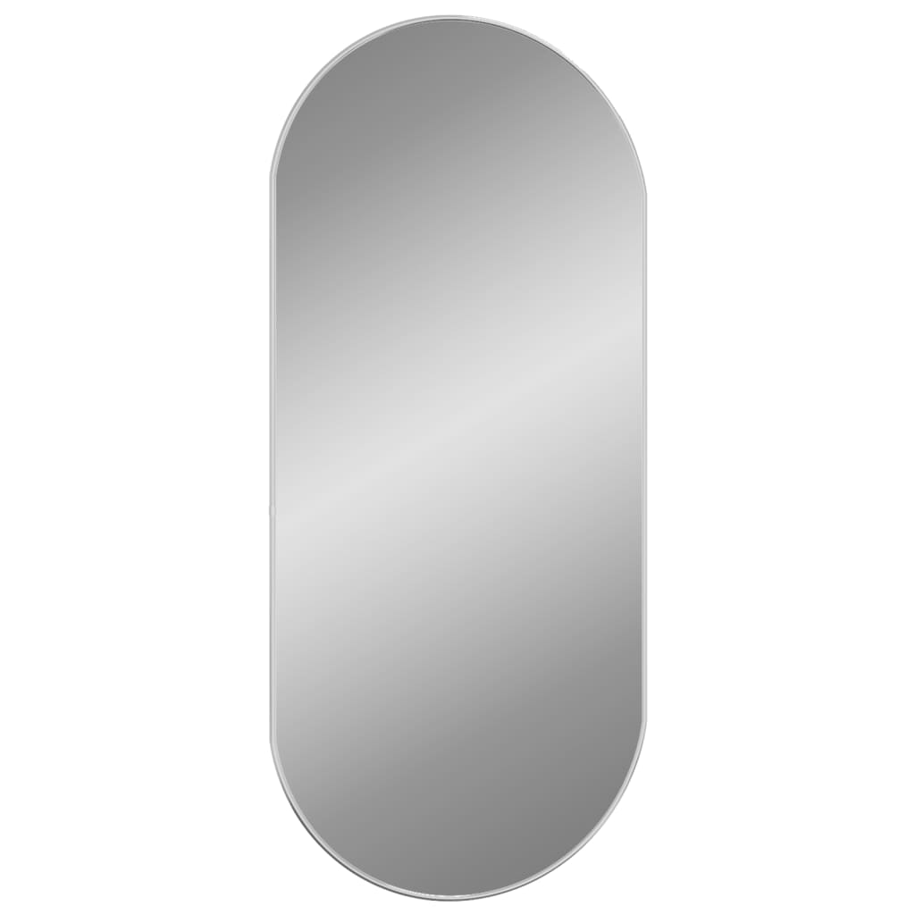  Wandspiegel Silbern 100x45 cm Oval
