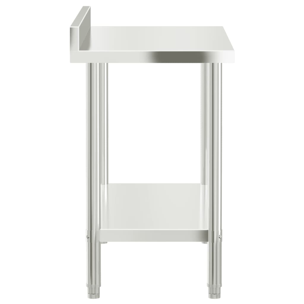  Küchen-Arbeitstisch mit Aufkantung 110x55x93 cm Edelstahl