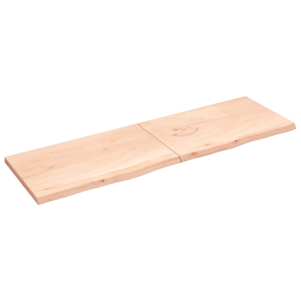  Tischplatte 200x60x(2-4) cm Massivholz Eiche Unbehandelt