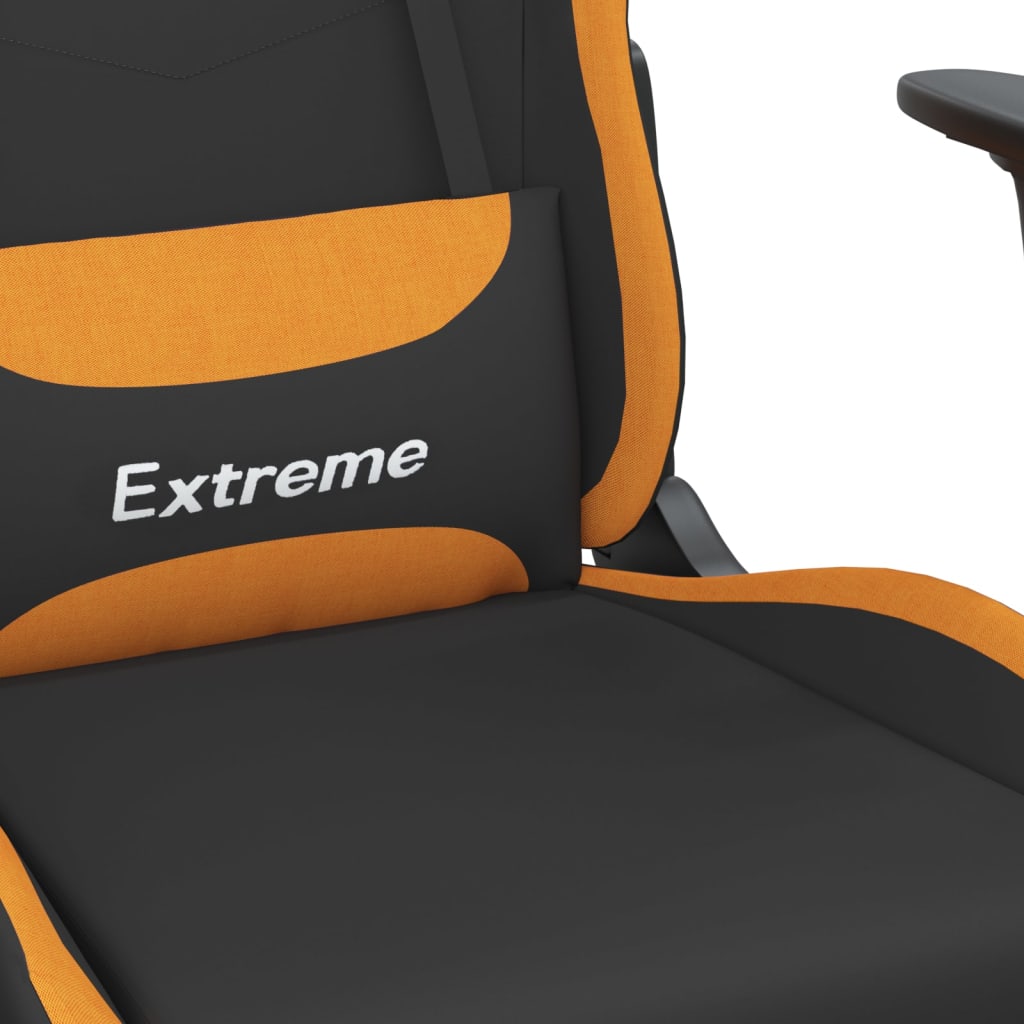  Gaming-Stuhl Schwarz und Orange Stoff
