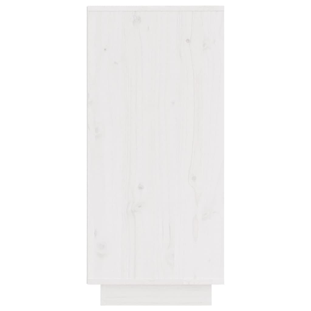  Sideboard Weiß 31,5x34x75 cm Massivholz Kiefer