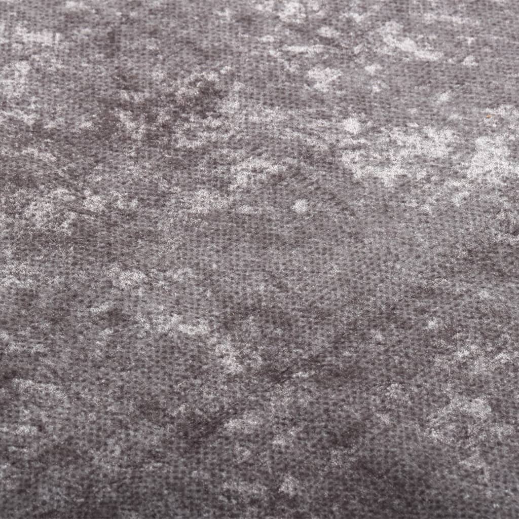  Teppich Waschbar Grau 150x230 cm Rutschfest
