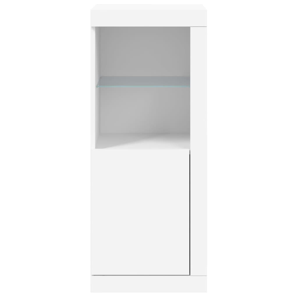  Sideboard mit LED-Beleuchtung Weiß 41x37x100 cm