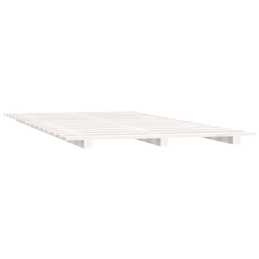  Massivholzbett Weiß 150x200 cm Kiefer