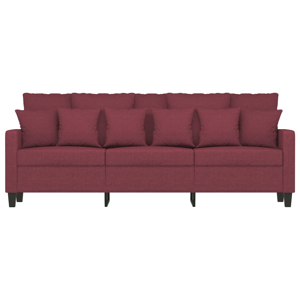  3-Sitzer-Sofa Weinrot 180 cm Stoff