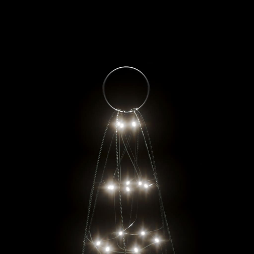  LED-Weihnachtsbaum für Fahnenmast 200 LEDs Kaltweiß 180 cm