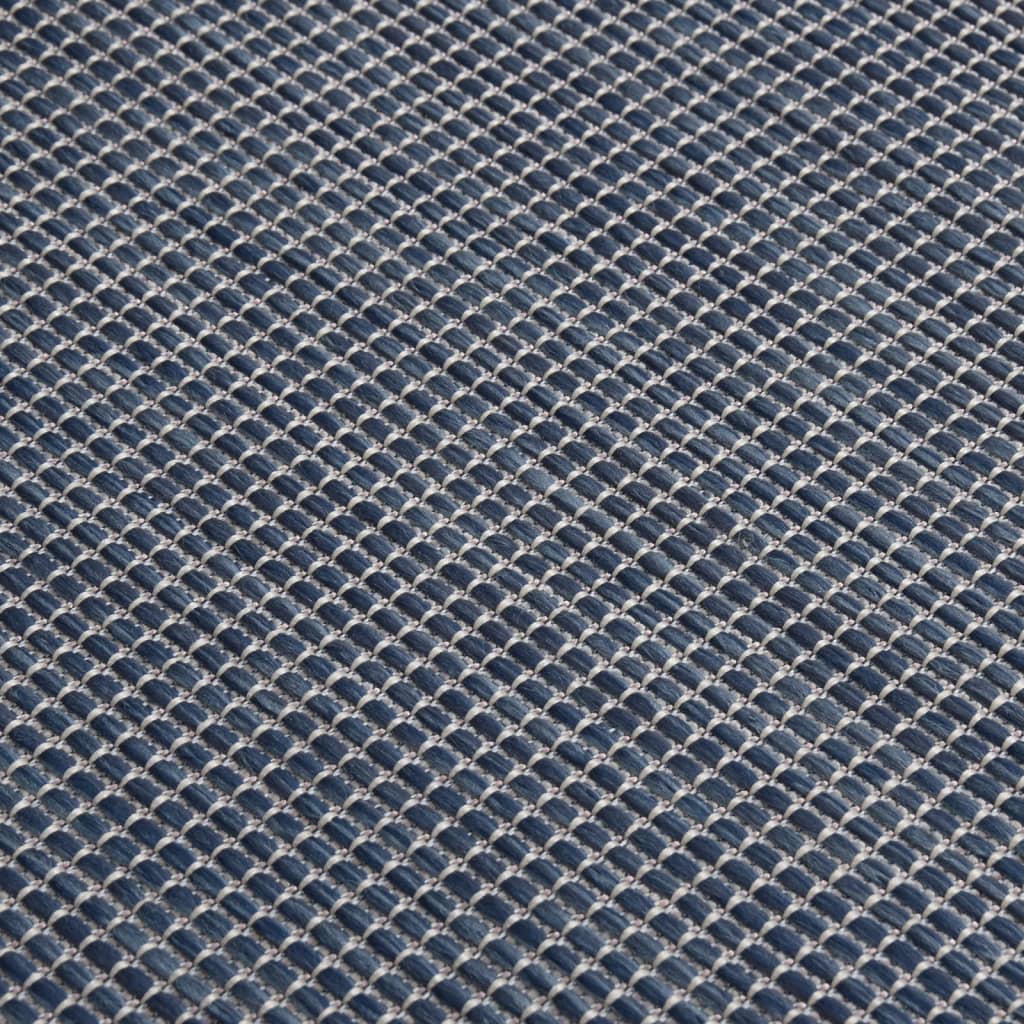  Outdoor-Teppich Flachgewebe 80x150 cm Blau