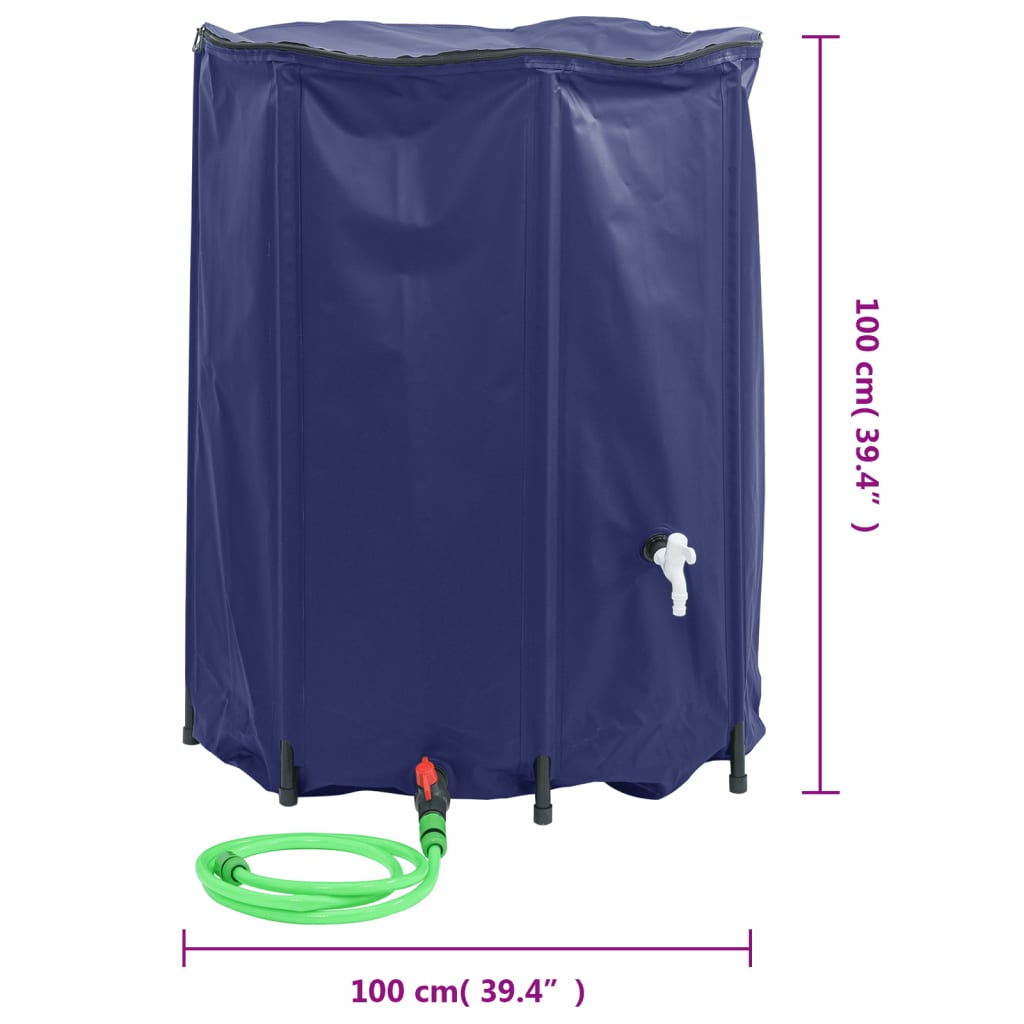  Wassertank mit Wasserhahn Faltbar 750 L PVC