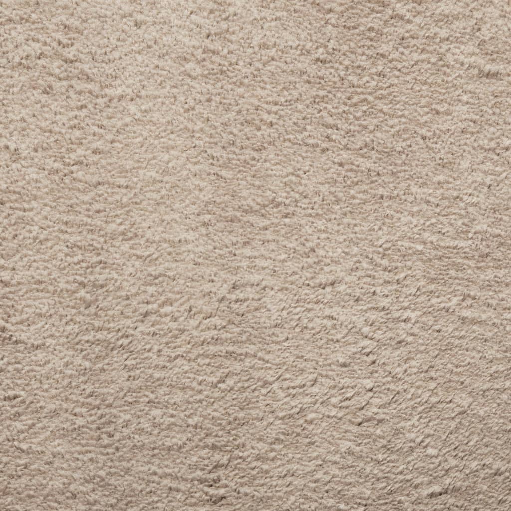  Teppich HUARTE Kurzflor Weich und Waschbar Sandfarben 80x250 cm