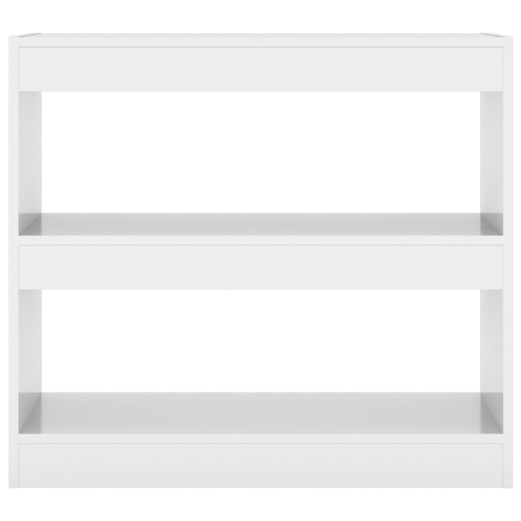  Bücherregal/Raumteiler Hochglanz-Weiß 80x30x72 cm