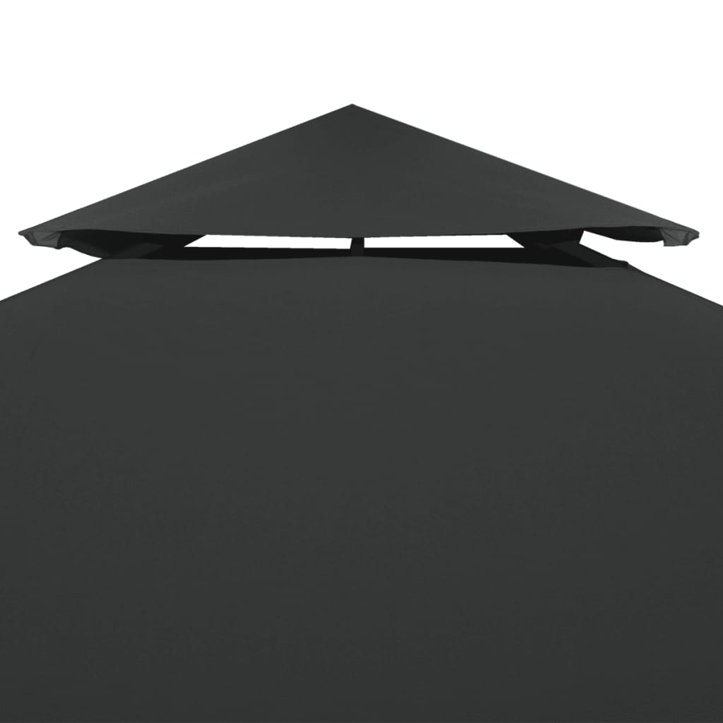  Pavillon-Dachplane mit Kaminabzug 310 g/m² 4x3 m Anthrazit 