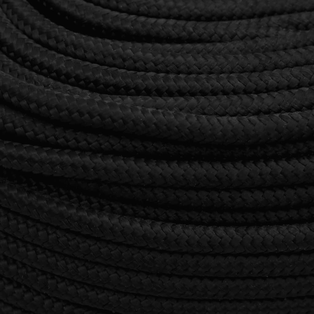  Arbeitsseil Schwarz 6 mm 25 m Polyester