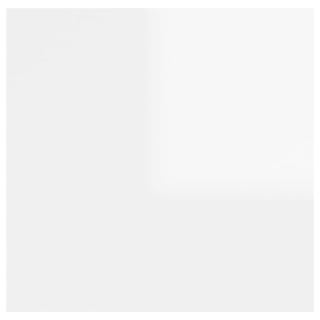  Nachttisch Hochglanz-Weiß 30,5x30x30 cm Holzwerkstoff