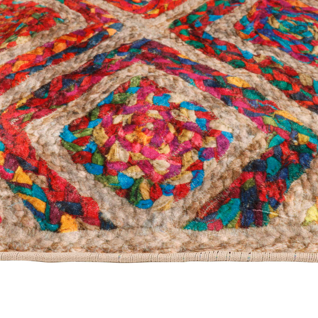  Teppich Waschbar Mehrfarbig 190x300 cm Rutschfest