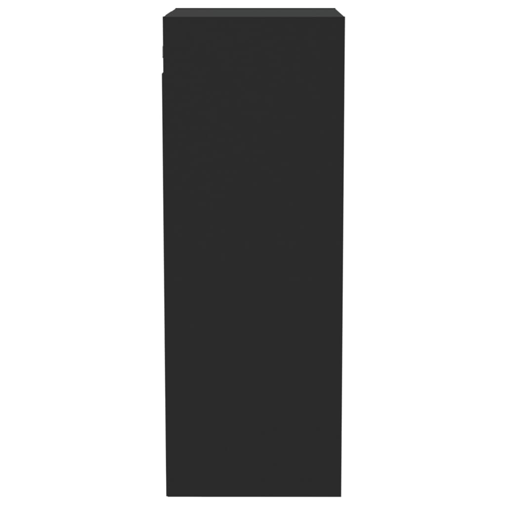  Wandschrank Schwarz 34,5x32,5x90 cm Holzwerkstoff