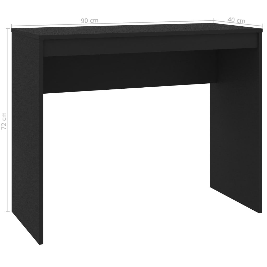  Schreibtisch Schwarz 90x40x72 cm Holzwerkstoff