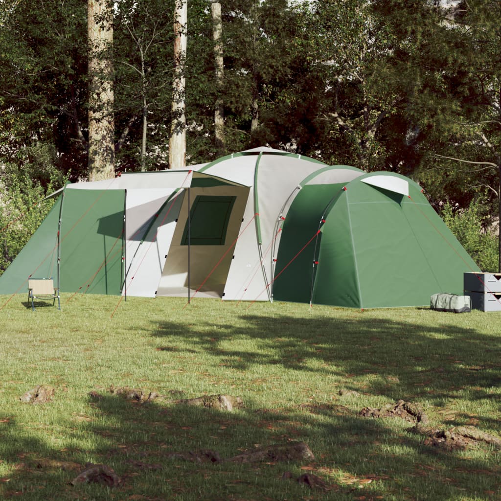  Campingzelt 12 Personen Grün Wasserfest