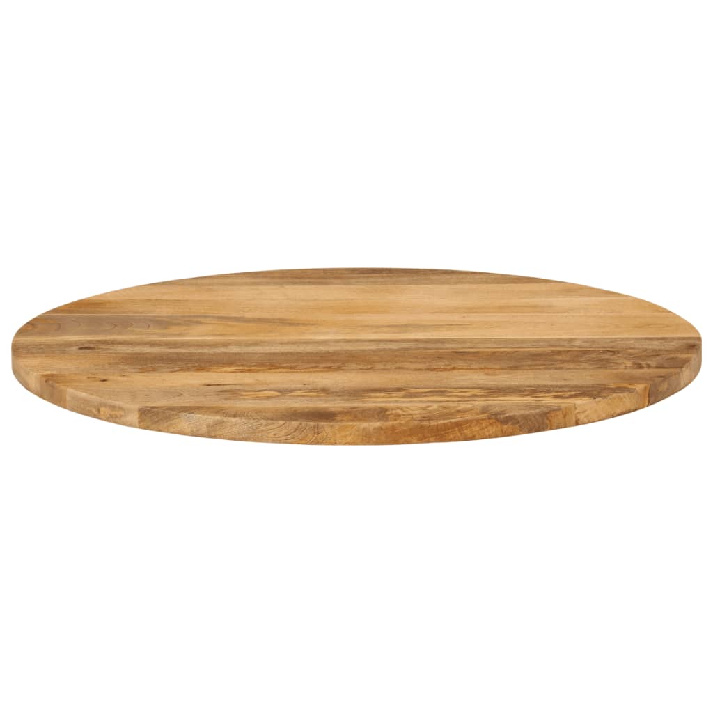  Tischplatte Ø 80x3,8 cm Rund Massivholz Mango
