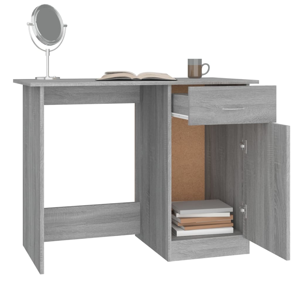  Schreibtisch Grau Sonoma 100x50x76 cm Holzwerkstoff